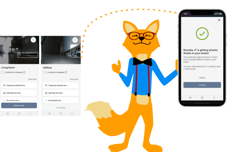In der iRobot Home App des Roomba j7 kannst Du die erkannten Hindernisse einsehen und entscheiden, ob die Stelle nochmal gereinigt werden soll.